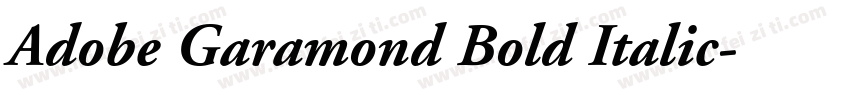 Adobe Garamond Bold Italic字体转换
